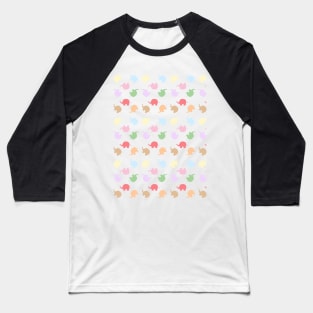 Colorful Elephant Pattern Baseball T-Shirt